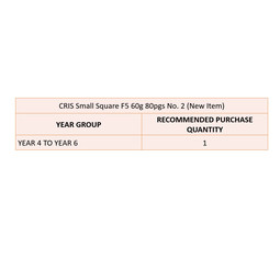CRIS Small Square F5 60g 80pgs No. 2