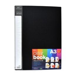 Clear Book UCB-A3-20HT (Black) Unicorn 