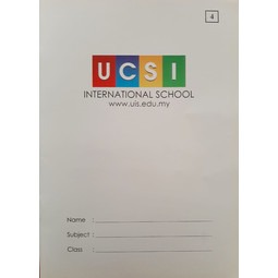 UCSI Exercise Book No.4 A4 Small Square 70g 80pgs 	